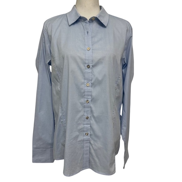 Ariat Women’s Shirt SZ XL Powder Blue Long Sleeves Western Cowgirl NWT - Picture 1 of 9